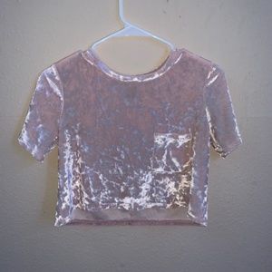 Forever 21 pink velvet crop top
